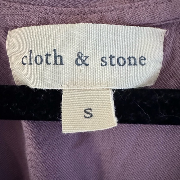 Anthropologie Cloth & Stone purple V-Neck HI-Lo T-Shirt Dress Size S - Picture 4 of 8
